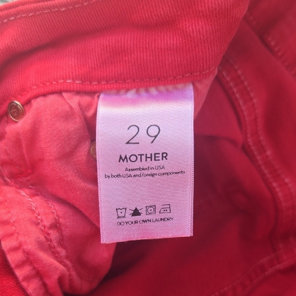 Mother Stylish Red Women's Jeans - Picture 7 of 9